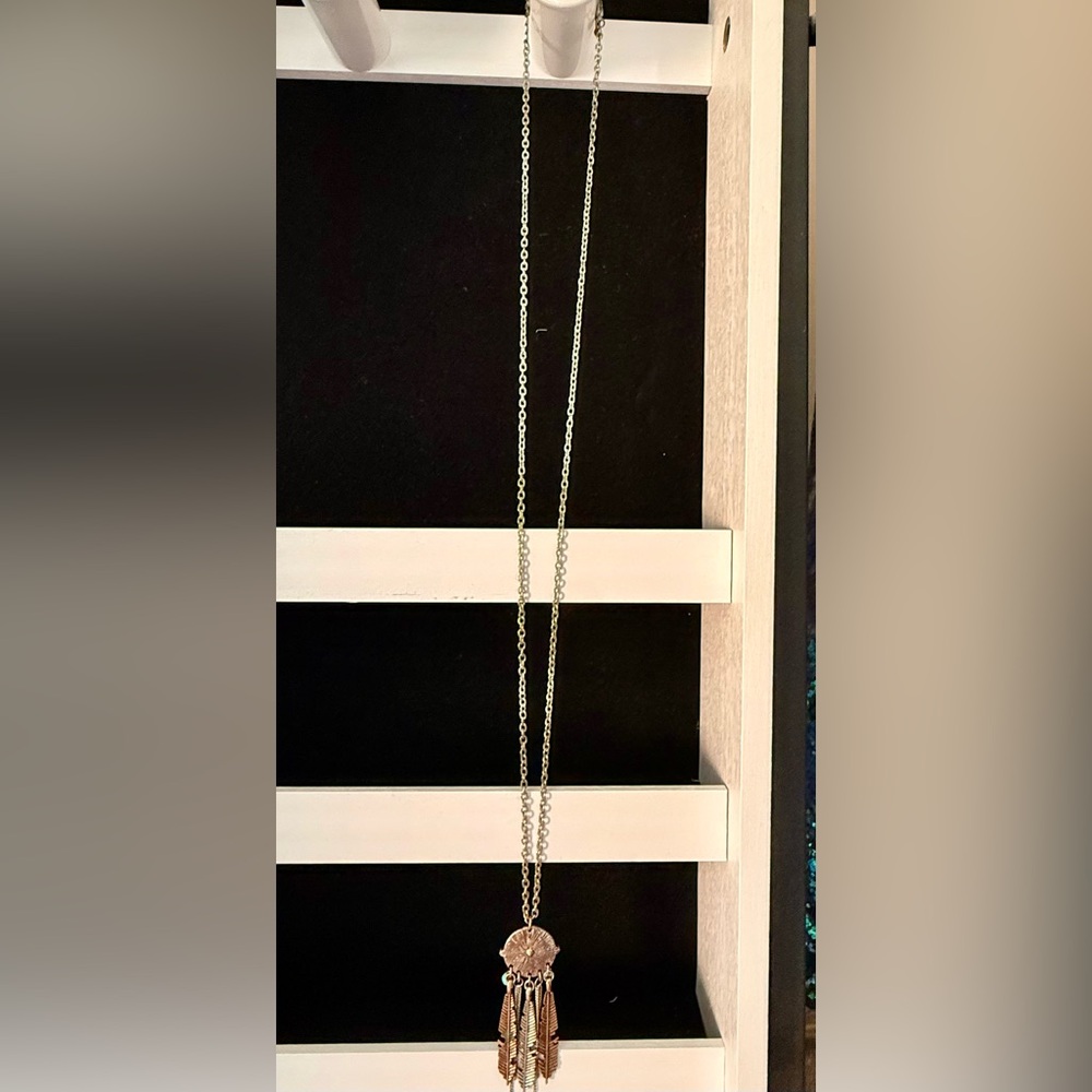 Elegant Two-Tone Tassel Necklace